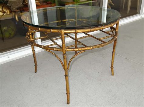 Gilded Faux Bamboo Table 